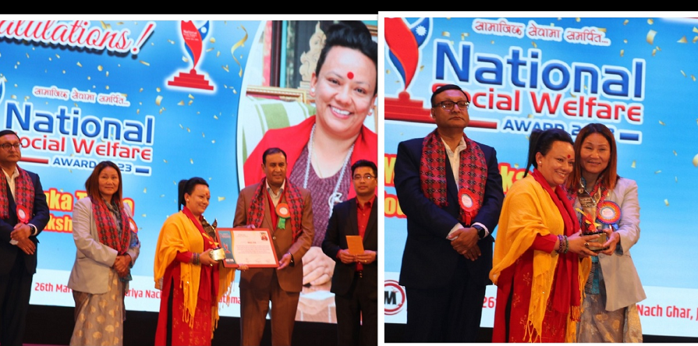 Raksha Nepal's Founder President Felicitated with Award